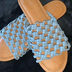 Light Blue braided sandals